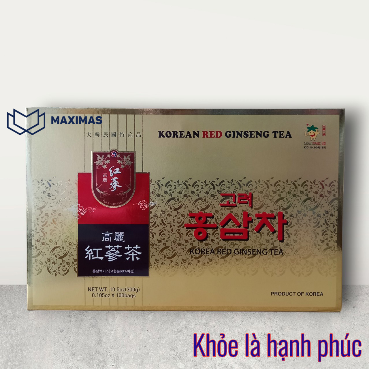 Trà hồng sâm hàn quốc hộp 100 gói shop maximas