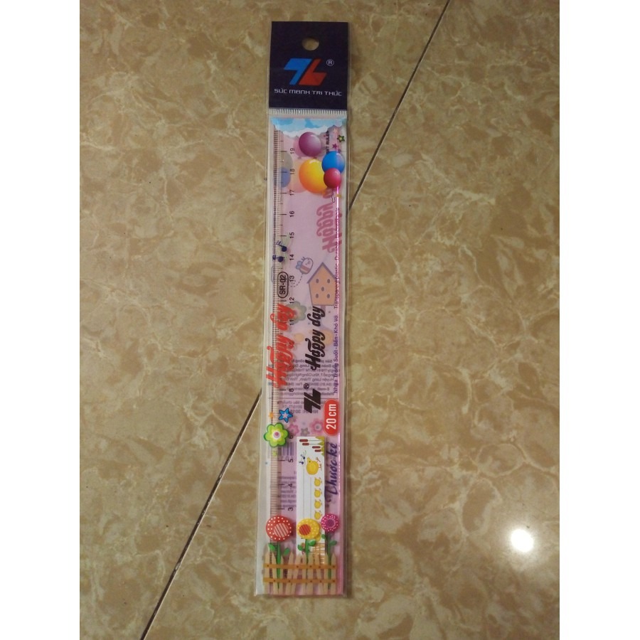 Thước nhựa cứng 20cm tl - thước thẳng sr-02 20cm