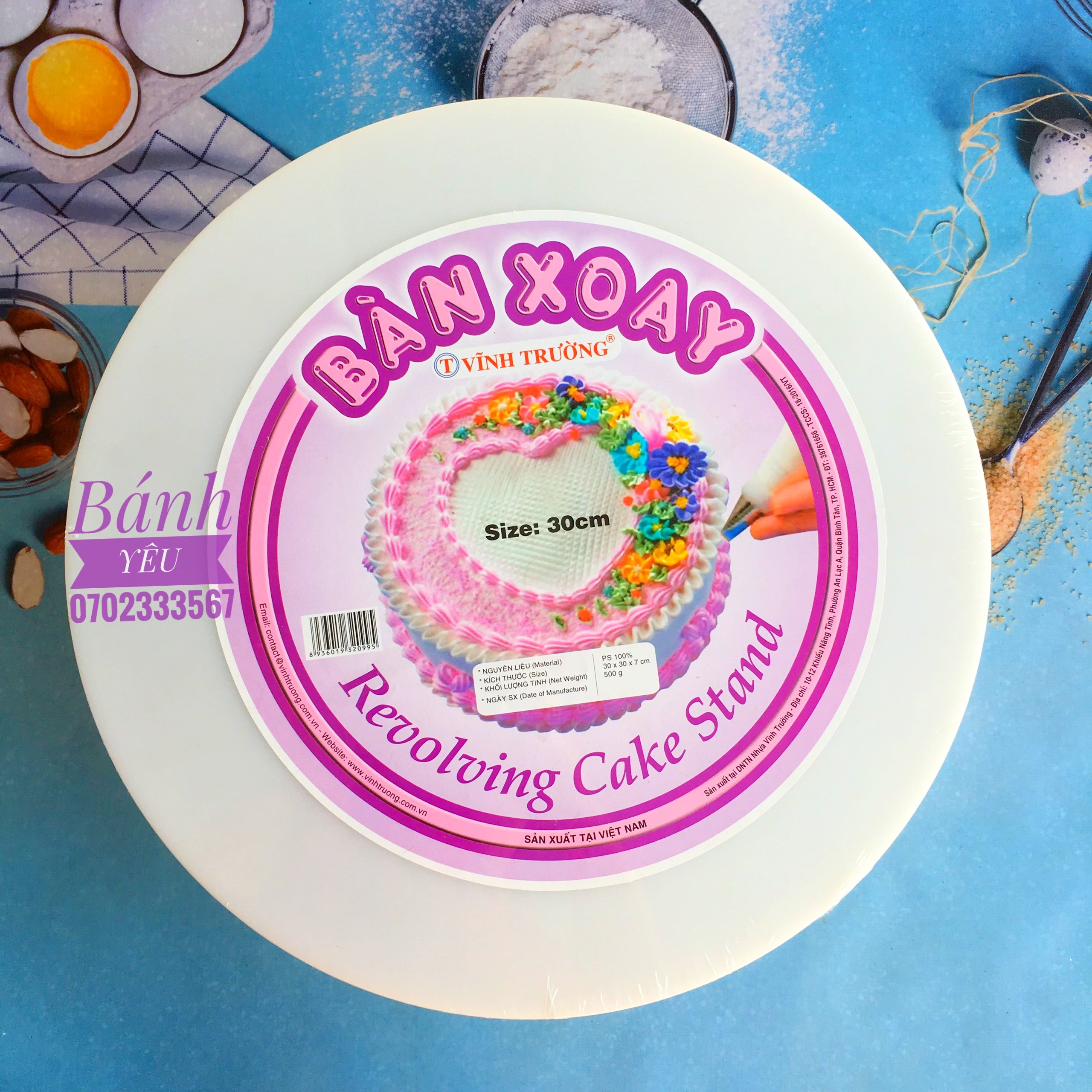 Bàn xoay trang trí bánh kem