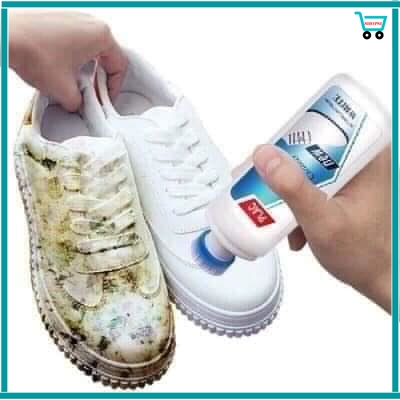 Chai xịt tẩy trắng giày dép túi xách Plac - Loại có đầu Chà giúp tẩy trắng mà vẫn giữ an toàn cho da giày, da túi xách