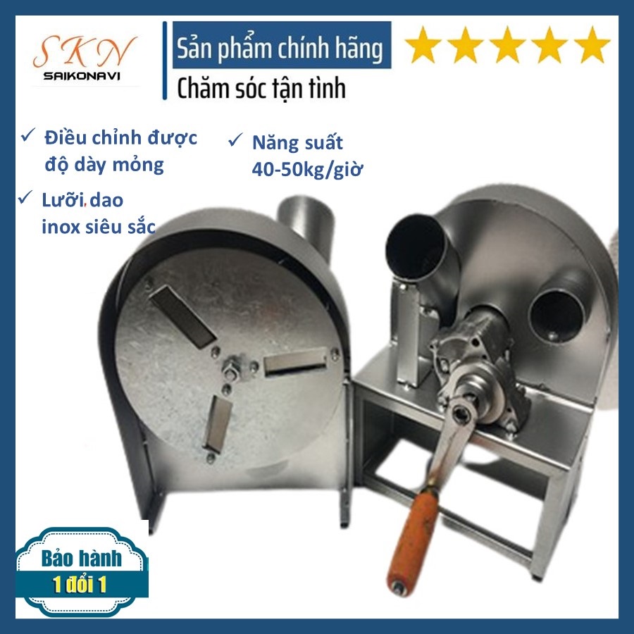 Máy thái hành tỏi sung ớt bằng tay tặng kèm 3 lưỡi dao