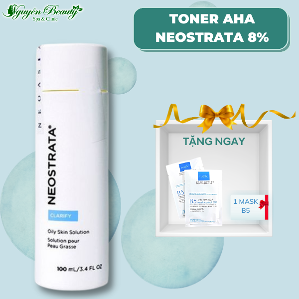 Toner NeoStrata Clarify Oily Skin Solution AHA 8% Giúp Làm Sạch Sâu, Mềm Da, Se Khít Lỗ Chân Lông 100ml