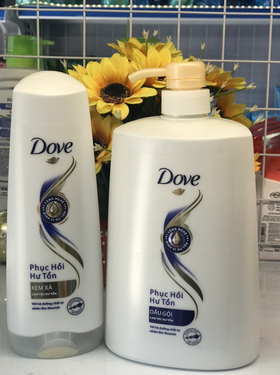 Combo Dầu gội Dove phục hồi hư tổn 900g + Dầu xả Dove phục hồi hư tổn 320g