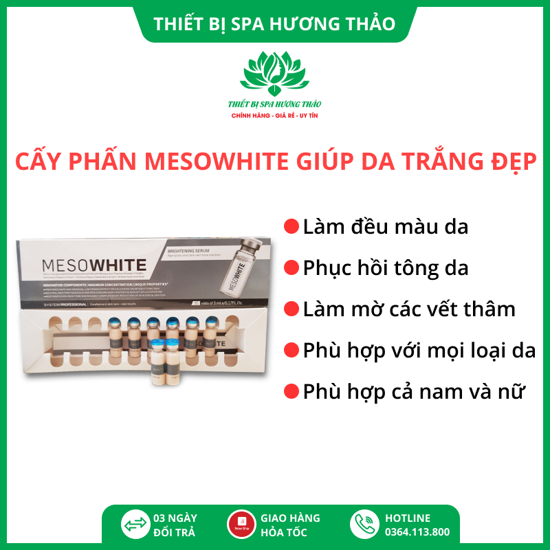 MESO WHITE Phấn Cấy Trắng Da Hàn Quốc Hộp 10 ống Mới