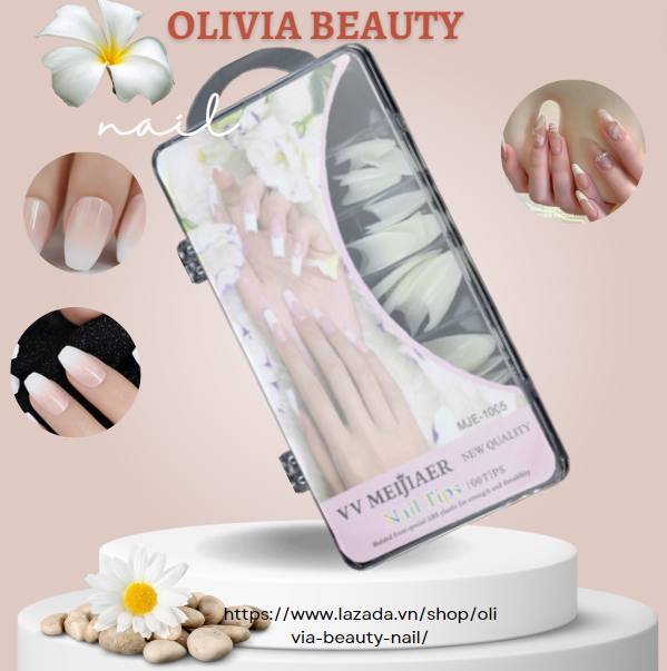 Set 100 móng tay giả làm nail chuyên dụng #007 | móng giả | móng chân giả | chăm sóc móng | nail | móng tay giả