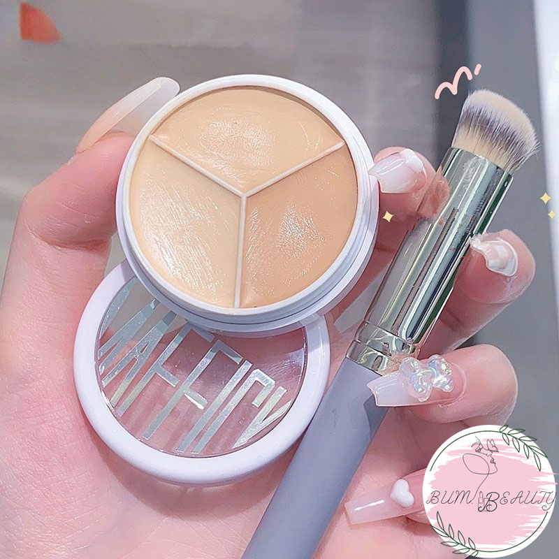 Kem che khuyết điểm 3 ô Maffick che phủ hoàn hảo và chuyên nghiệp, Bảng che khuyết điểm concealer che phủ tốt lâu trôi