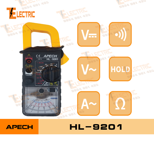 Apech hl - 9201 ampe kìm đo điện đo dòng điện ac 300a apech hl 9201