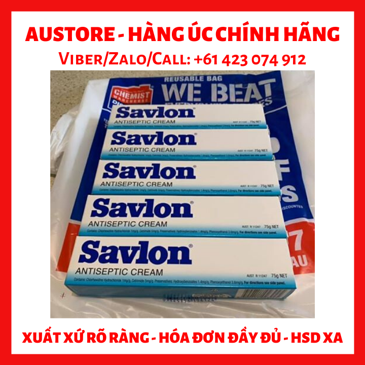 [Bill Úc] Savlon Antiseptic Cream Natural Healing 75g - Kem sát trùng tự nhiên Savlon được ưa chuộng #1 tại Úc