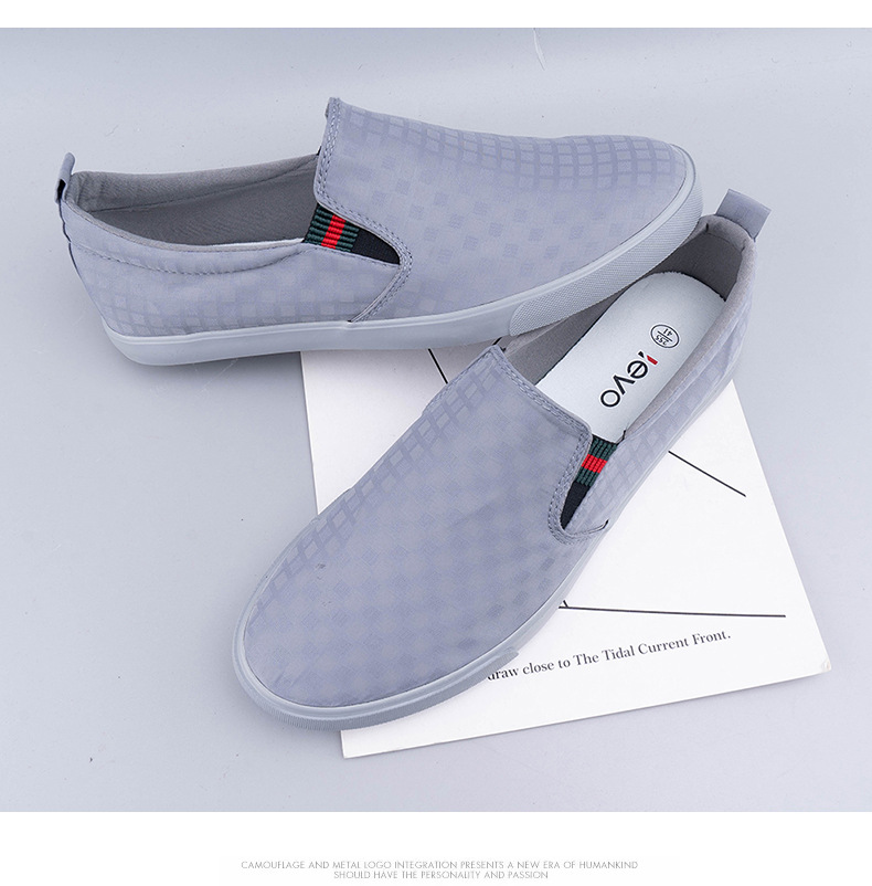 Giày lười nam - slip on nam vải mã - mã a6170