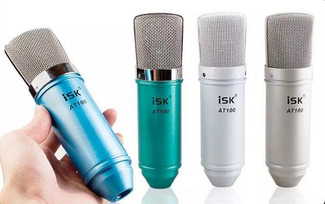 Micro thu âm isk at 100 hát livestream isk at-100 remach rẻ mà chất, mic hát karaoke, mic không dây