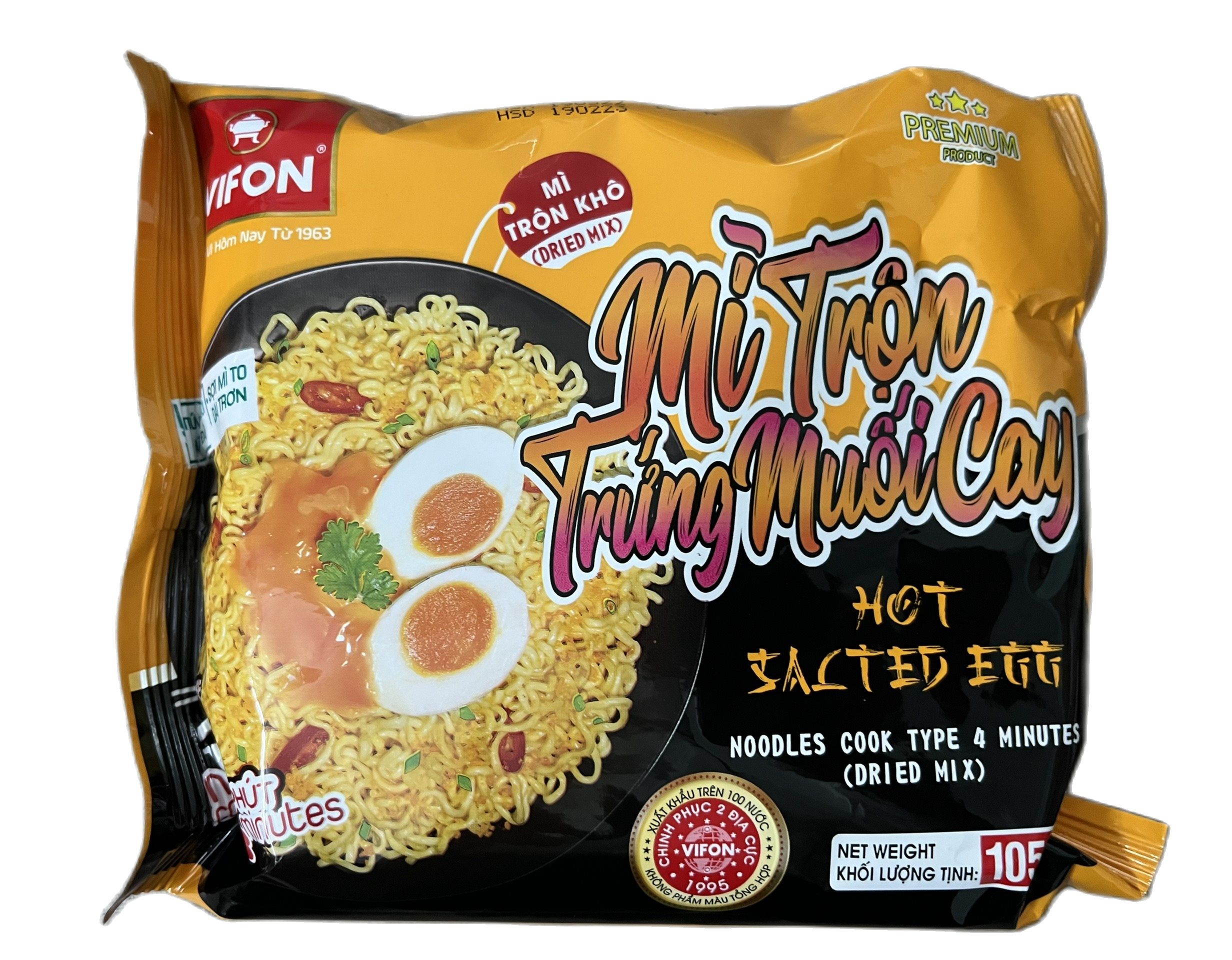 Mì trộn trứng muối cay vifon 105g