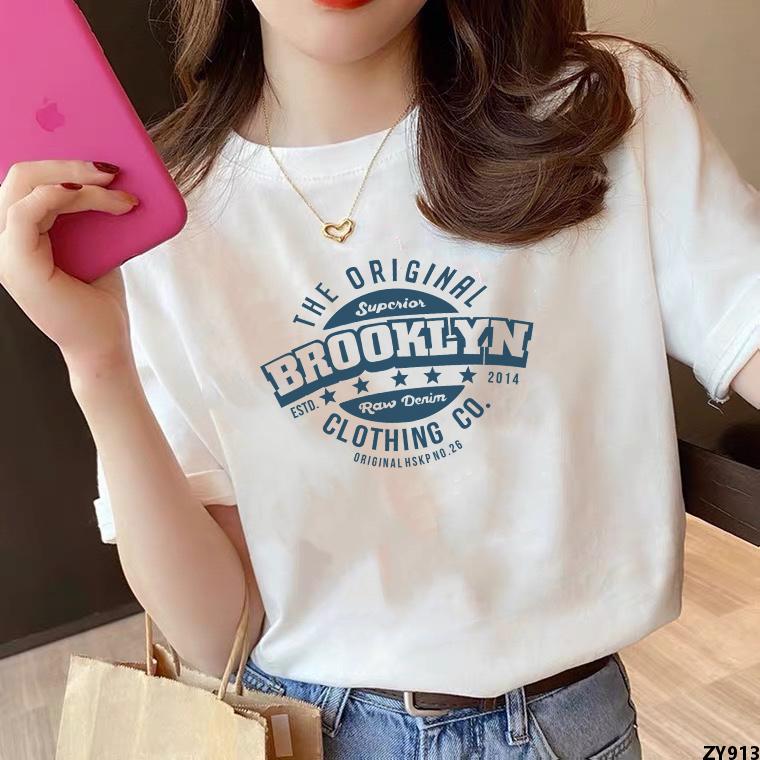 T Áo Thun ] Mặc 100 Cotton Nữ Trung 2023 Quần Áo Nữ Mặc Bên Trong Màu Trắng Bùng Nổ [ Áo Sơ Mi Dài Tay Ngắn Nữ