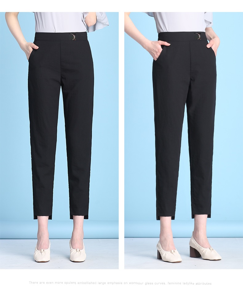 Đính Khuyên Bán Nguyệt, Quần Baggy Quần Tây Nữ Vải Tuyết Mưa Cao cấp, Dây Kéo Bên Sườn, có size 64KG