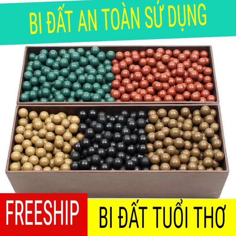 Bi đất nung pha bột sắt hít nam châm, đường kính 8-9mm dùng cho bé tập đếm, trang trí chậu cảnh, cứng bóng không dễ vỡ