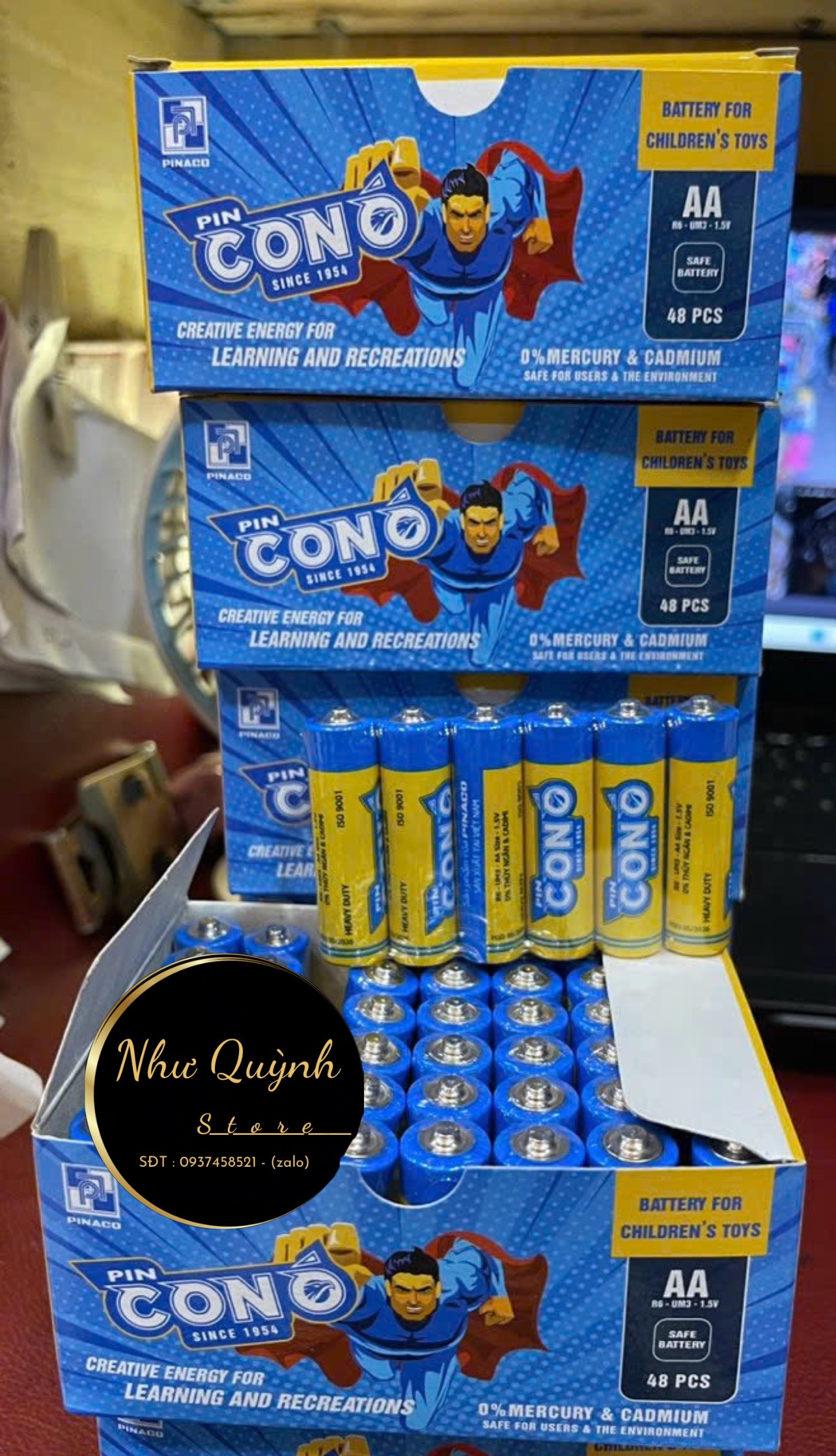 Combo vỉ 6 viên pin tiểu con ó . pin aa 1.5v . pin 2a