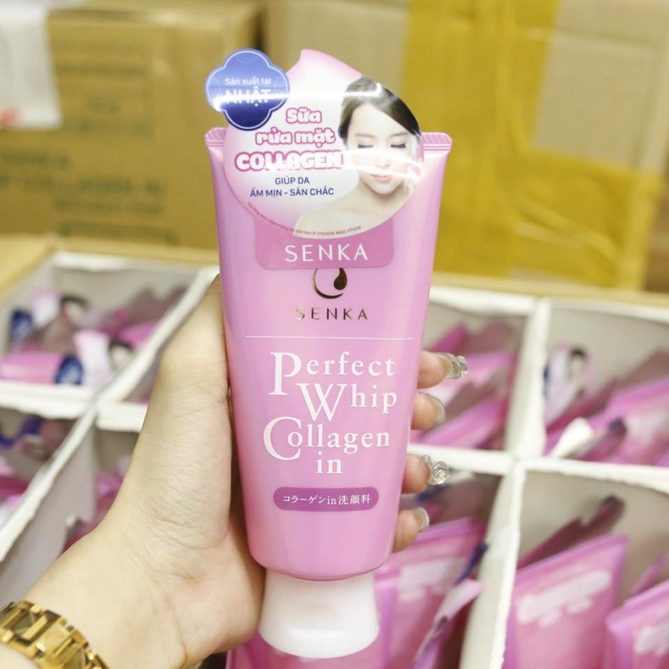 Sữa Rửa Mặt Nhật Perfect Whip Collagen 120g sạch Bụi Bẩn , Se Khít Chân Lông