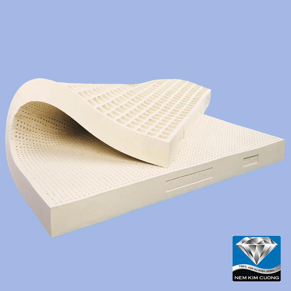 [Trả góp 0%] (FREE SHIP ) Nệm Cao Su Kim Cương 1m6x2mx10cm Nệm Kim Cương Happy Gold ( Tặng Kèm Áo Nệm )