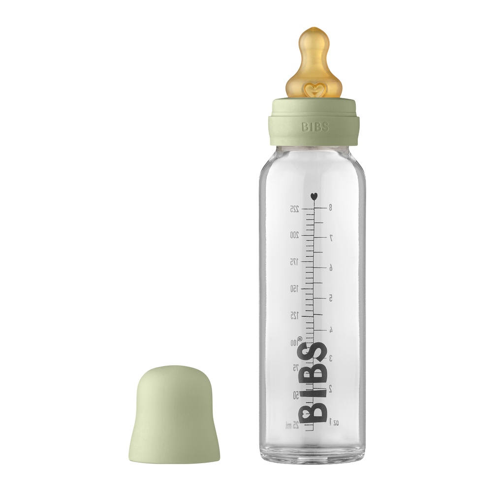 Set Bình Sữa Cho Bé BIBS Chính Hãng Chất Liệu Thủy Tinh Dung Tích 110ml/225ml