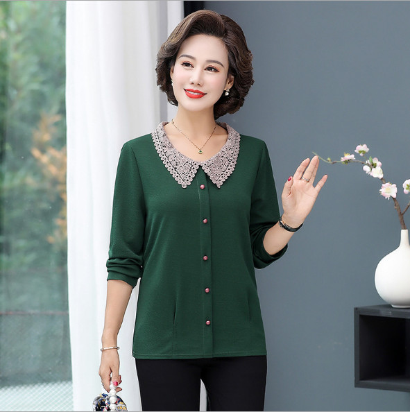 Áo Sơ Mi Nữ Áo Sơ Mi Trung Niên Cao Cấp