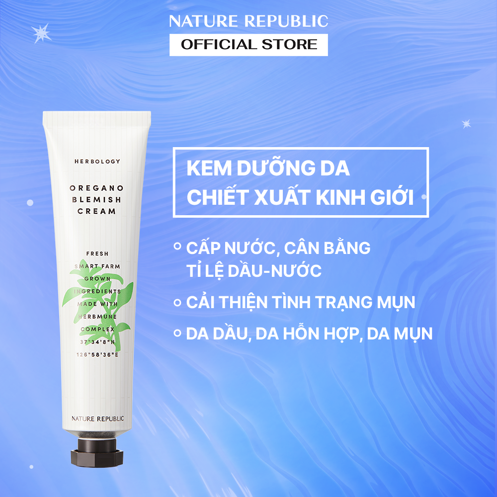 Kem dưỡng Nature Republic Herbology Oregano Blemish Cream 70ml