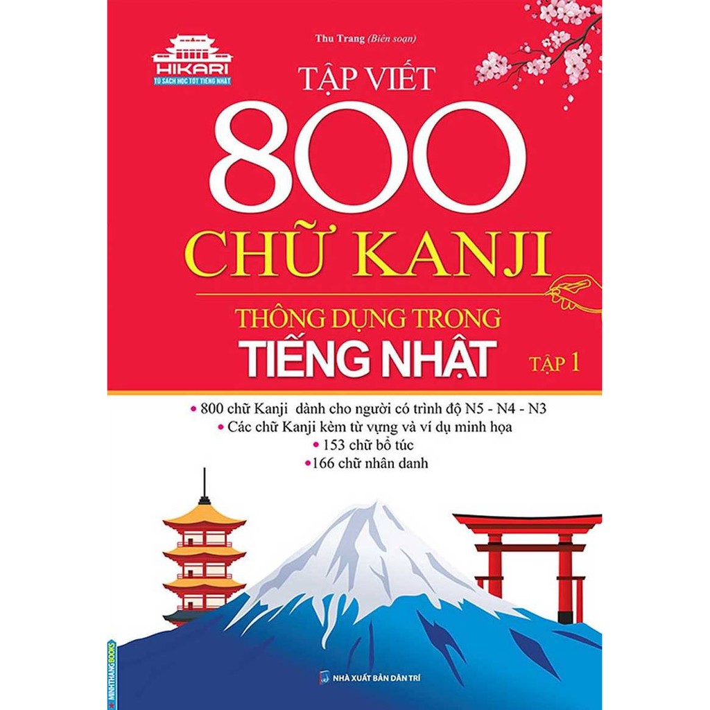 Sách - tập viết 800 chữ kanji thông dụng trong tiếng nhật - tập 1