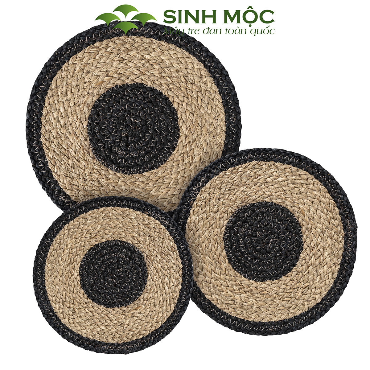 Miếng lót cói Sinh Mộc, lót cói bàn ăn, lót cốc để bàn, lót ly, lót nồi - M2005