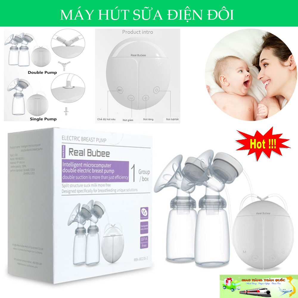 Dụng Cụ Hút Sữa,Bình Hút Sữa,Máy Hút Sữa Điện Đôi, thiết kế đẹp,sản xuất bằng chất liệu nhựa cao cấp,Máy vận hành rất êm, không gây tiếng ồn,Tặng kẹp đuổi muỗi cho bé