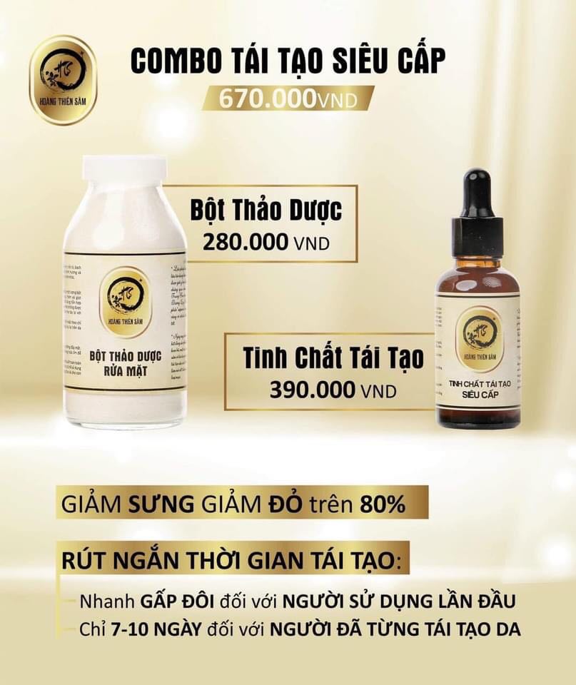 COMBO TÁI TẠO HOÀNG THIÊN SÂM