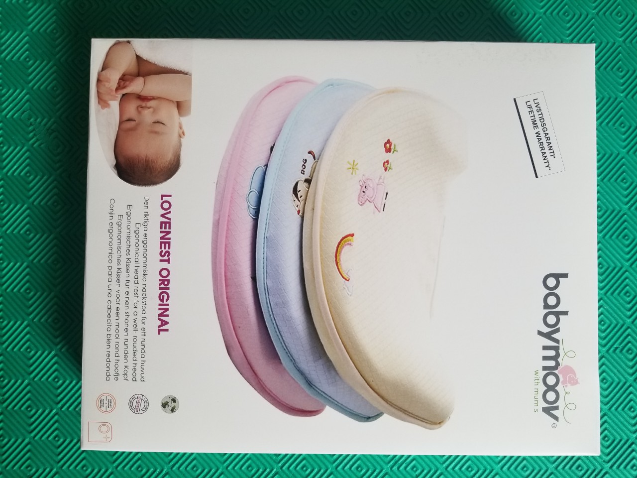 Gối cao su non BabyMoov chống méo đầu, bẹp đầu cho trẻ sơ sinh