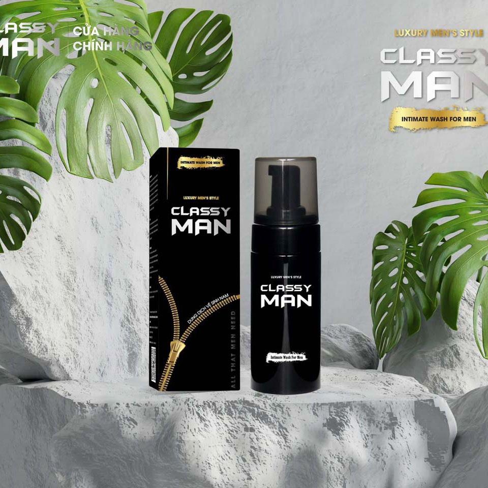 Dung Dịch Vệ Sinh Vùng Kín Nam Giới Classy Man 100ml giúp cậu nhỏ sạch sẽ thoáng mát 24h