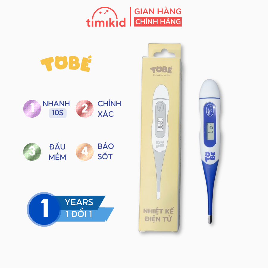 Nhiệt Kế Điện Tử Đầu Mềm Tobe Bảo Hành 1 Năm Đo Kết Quả Nhanh, Chính Xác