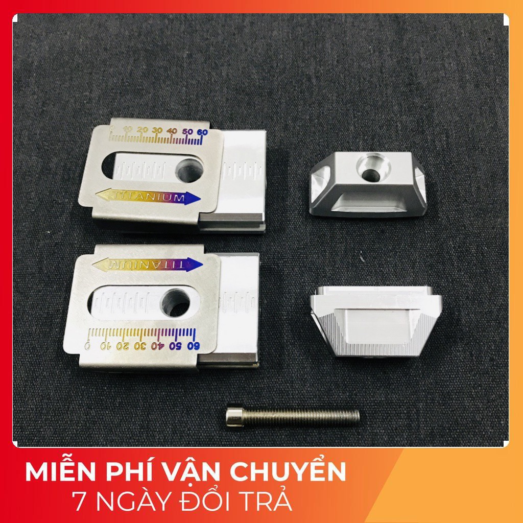 Bát tăng sên âm nhôm CNC nguyên khối, nẹp gấp titan gắn cho Winner V1 V2 V3, Winner X
