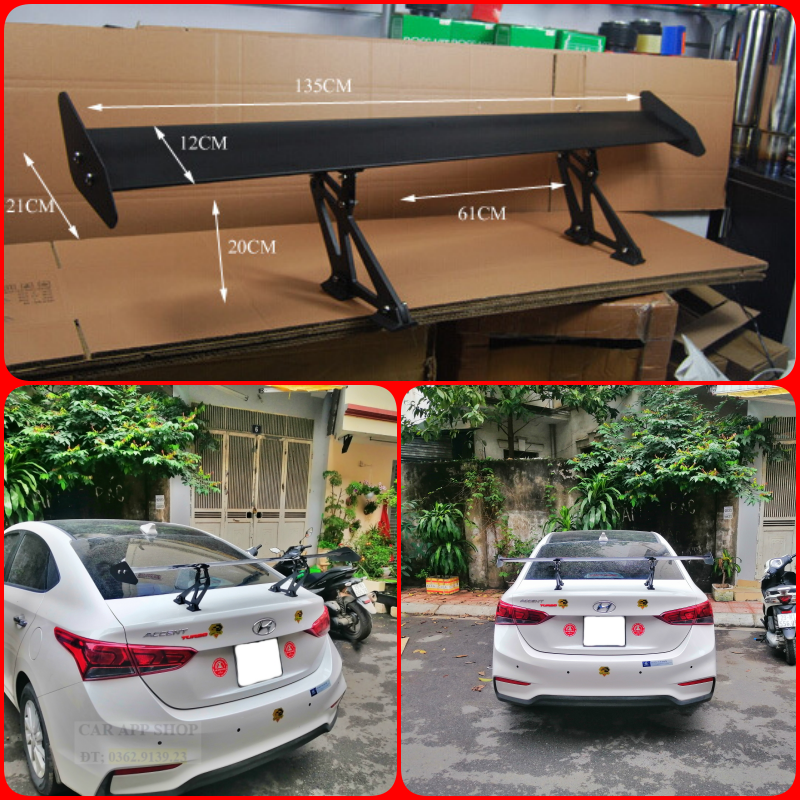 Đuôi gió kim loại hyundai accent hàng cao cấp độ được cho tất cả các đời