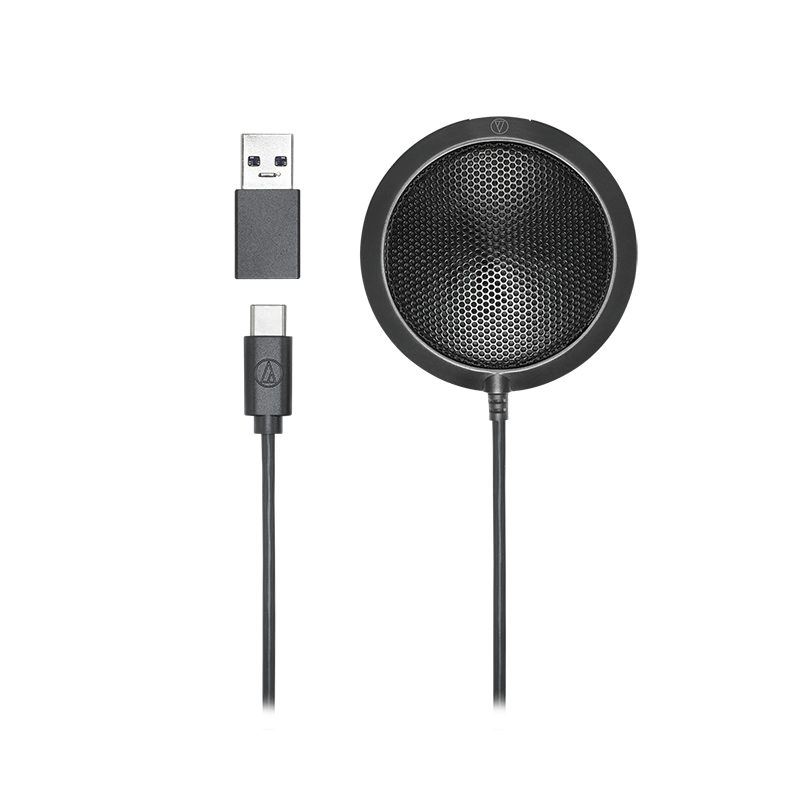 Micro họp hội nghị trực tuyến cổng type-c, thu đa hướng, có cổng usb 2.0 | audio technica atr4697usb