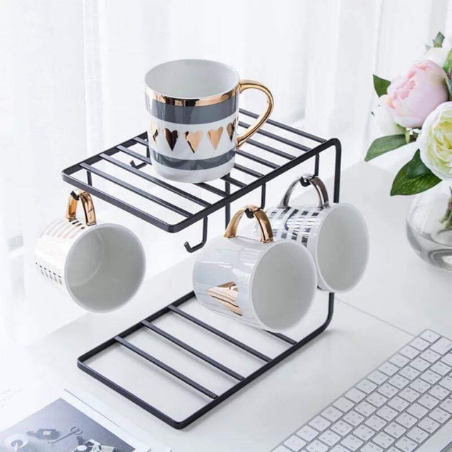 GIÁ TREO CỐC, LY SIÊU ĐẸP - SÁNG TẠO NHIỀU MÓC TREO CỐC GIÁ ĐỠ KÍNH GIÁ ÚP CỐC CHÉN TRÀ CÀ PHÊ ĐEN CHỐNG GỈ THÉP CÓ PHUN SƠN TĨNH ĐIỆN CAO CẤP