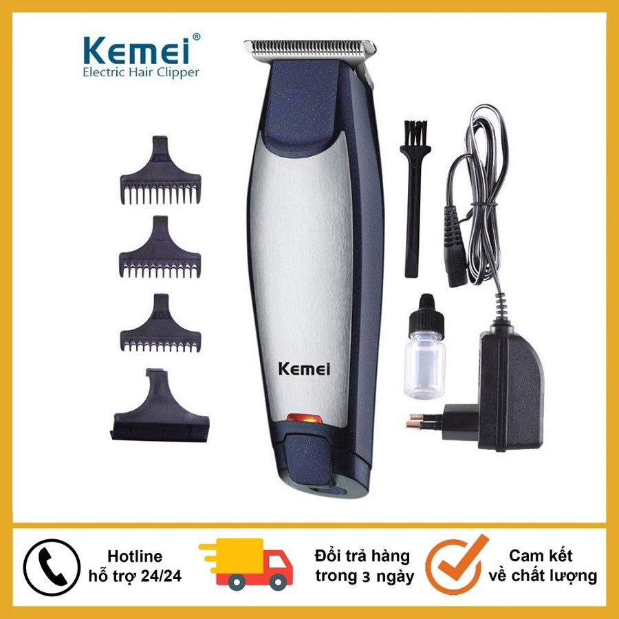 Tông đơ cắt tóc chuyên nghiệp Kemei KM-5021 lưỡi cắt sát da dạng sạc điện