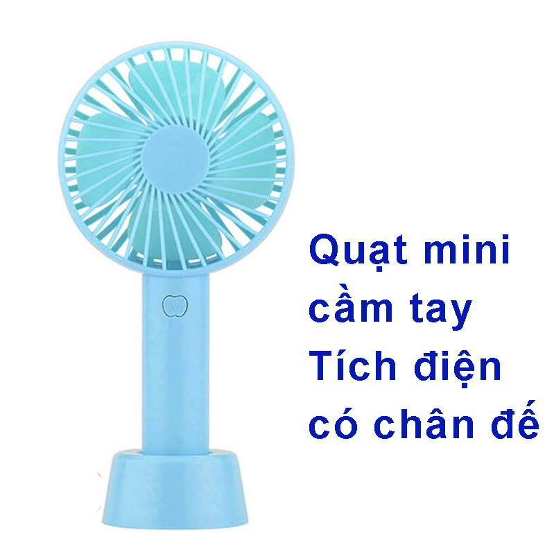 QUẠT CẦM TAY MINI CUTE SẠC PIN TÍCH ĐIỆN - QUẠT ĐIỆN SẠC PIN CẦM TAY MINI 3 CHẾ ĐỘ SIÊU MÁT CÓ ĐẾ ĐẶT TRÊN BÀN CỰC TIỆN LỢI