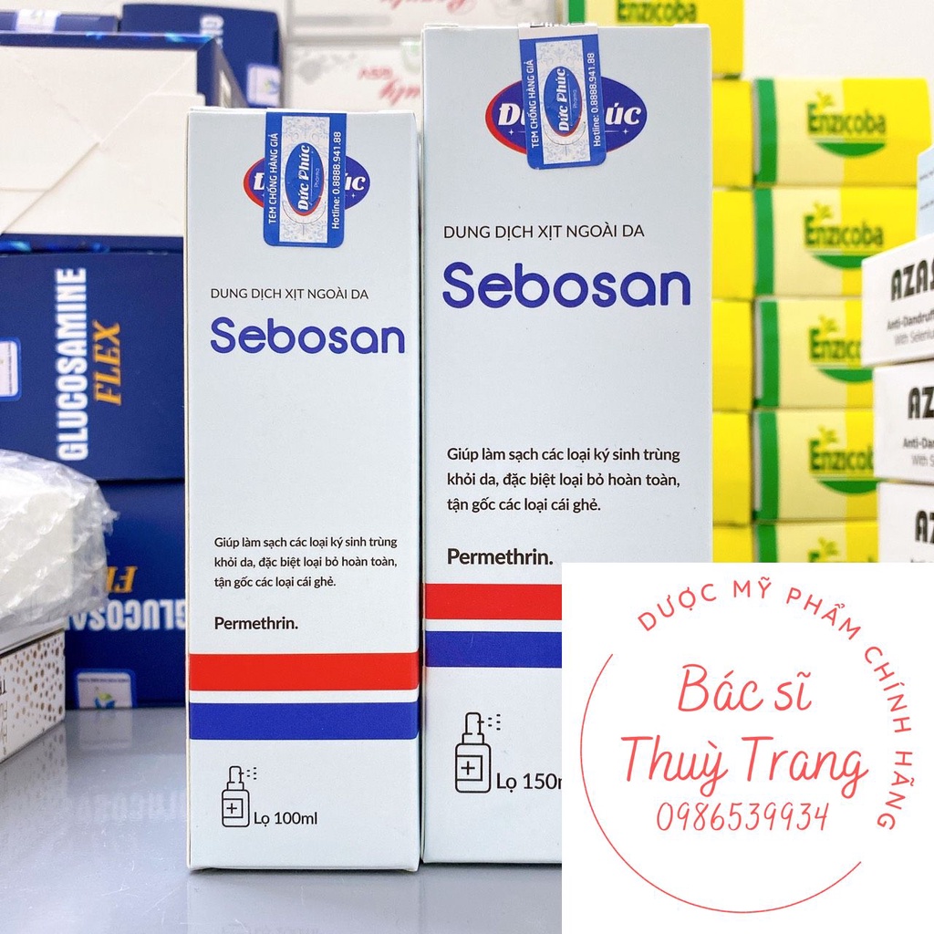 Dung dịch xịt ghẻ loại bỏ ký sinh trùng Sebosan