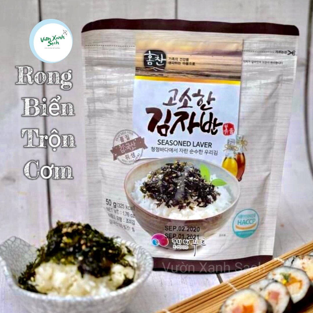 Rong biển trộn cơm/Rong biển vụn Hàn Quốc/Khối lượng 50G/Xé ra ăn liền hoặc ăn với cơm/Vị oliu/Thơm ngon/Bổ dưỡng