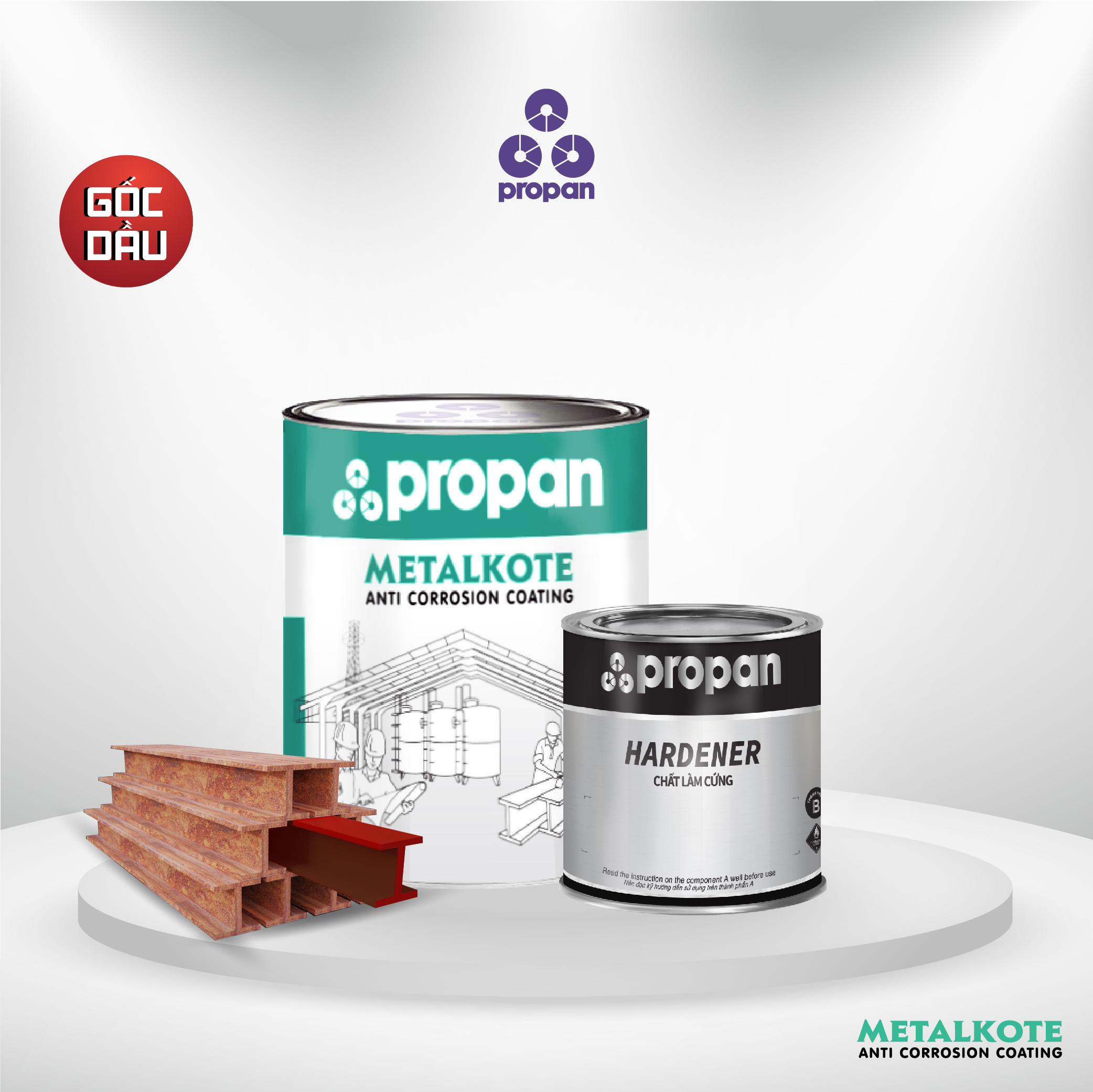 Propan - METALKOTE EPD-551 - Sơn Lót Kẽm Epoxy 2 TP - 1 kg set