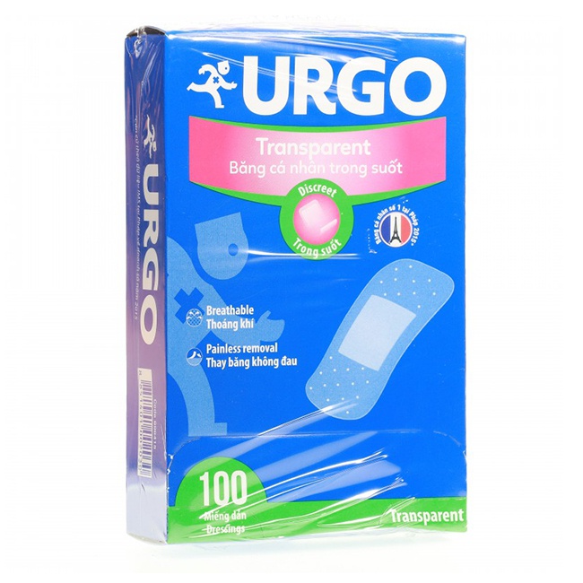 Băng cá nhân Urgo trong suốt transparent