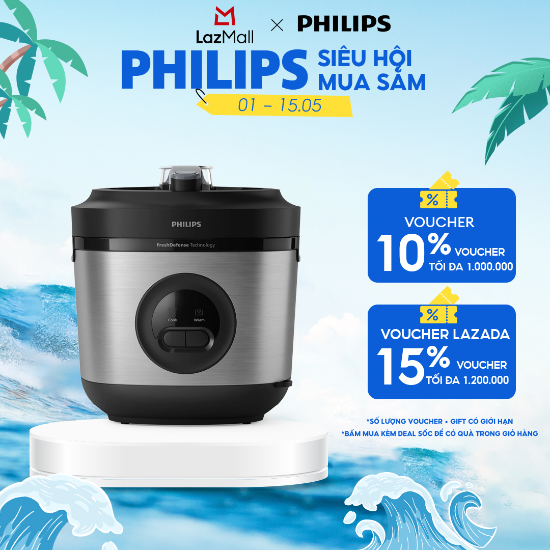 Nồi Cơm Điện Philips Dòng 3000 Series Philips HD3213/31 - Hàng Phân Phối Chính Hãng