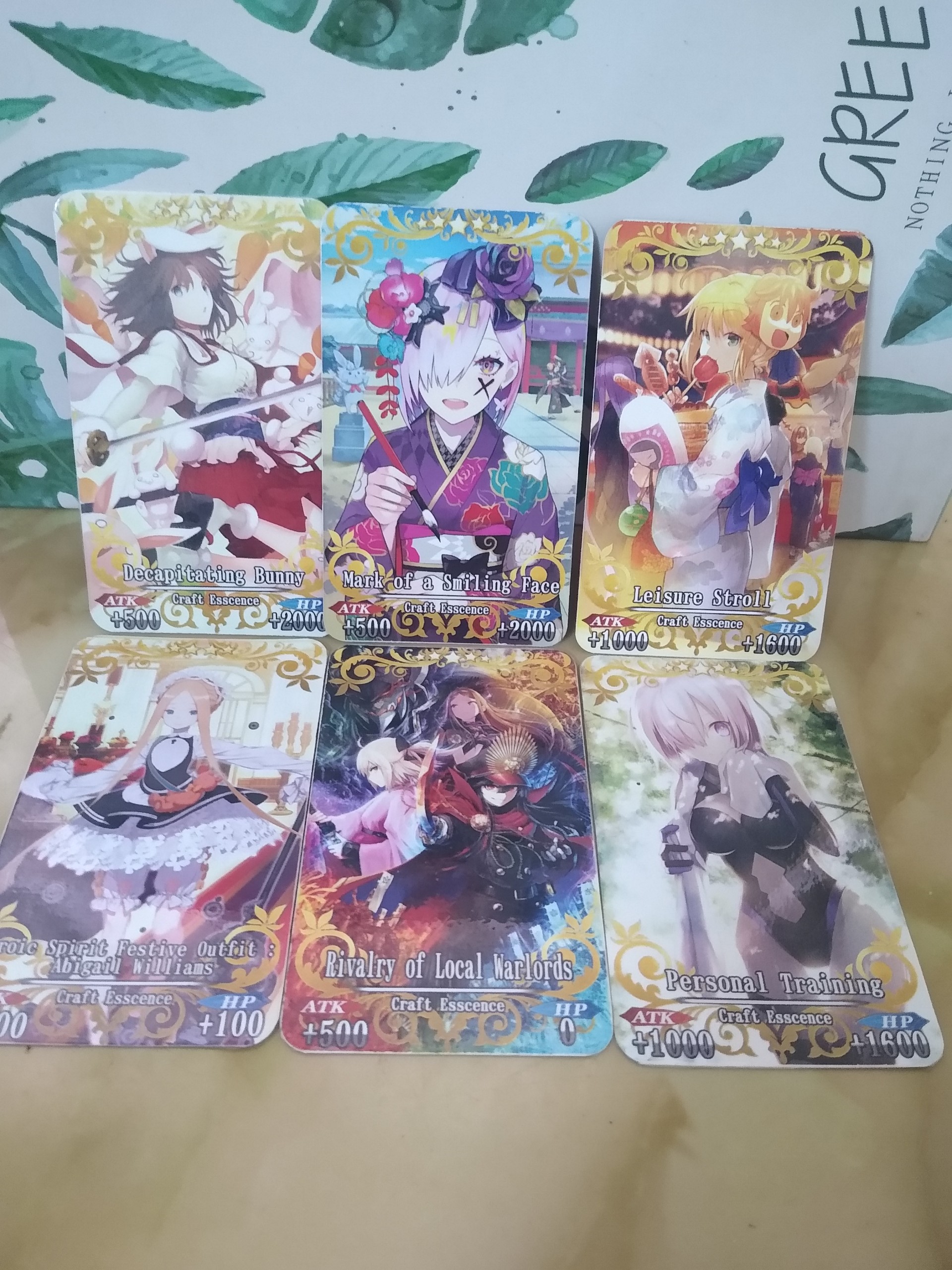 Thẻ bài custom card Craft Esscence Fate/Grand Order FGO để sưu tầm tự chọn (Bộ 4)