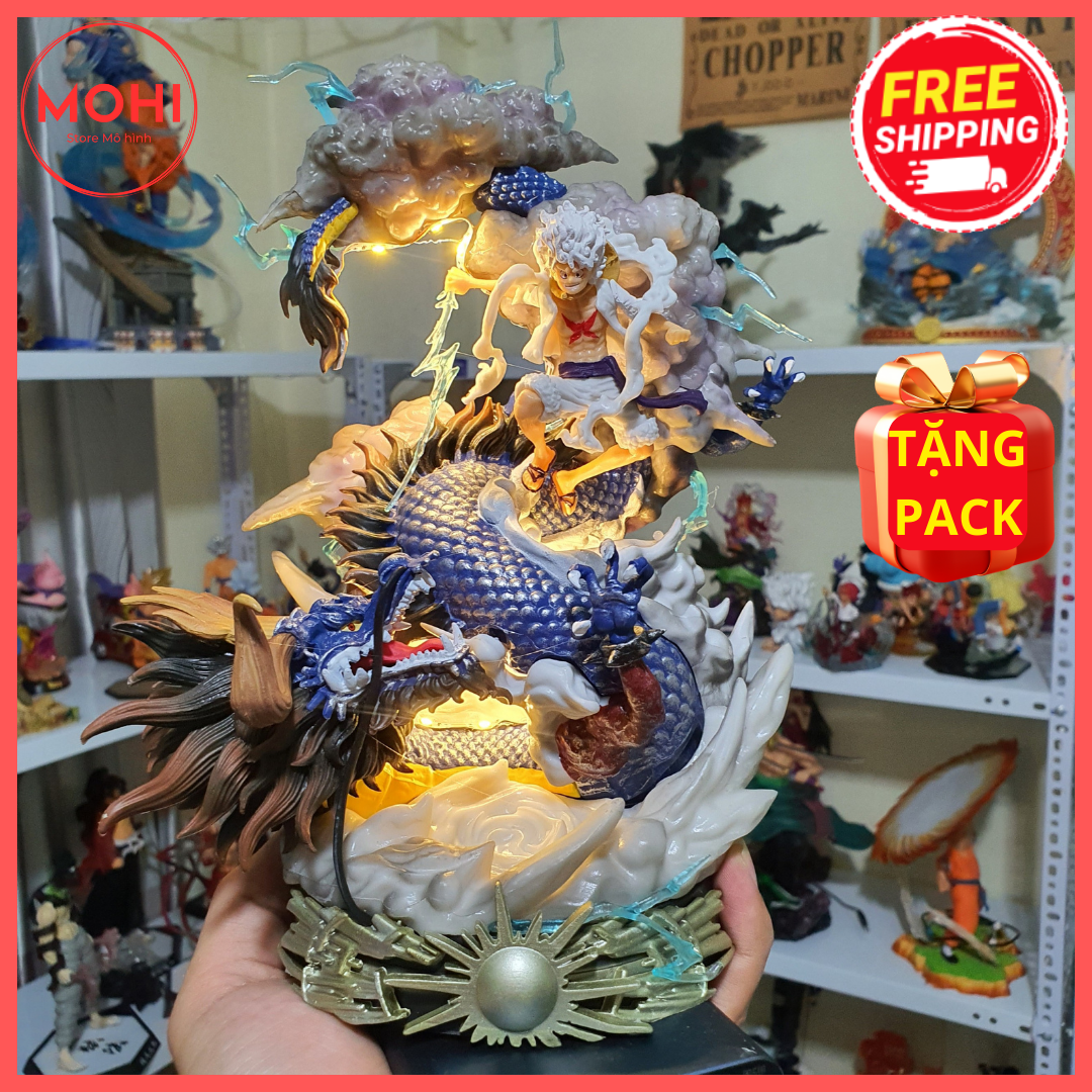 Mô hình Luffy Gear 5 đấm Kaido siêu ngầu cao 23cm - Mô hình One Piece