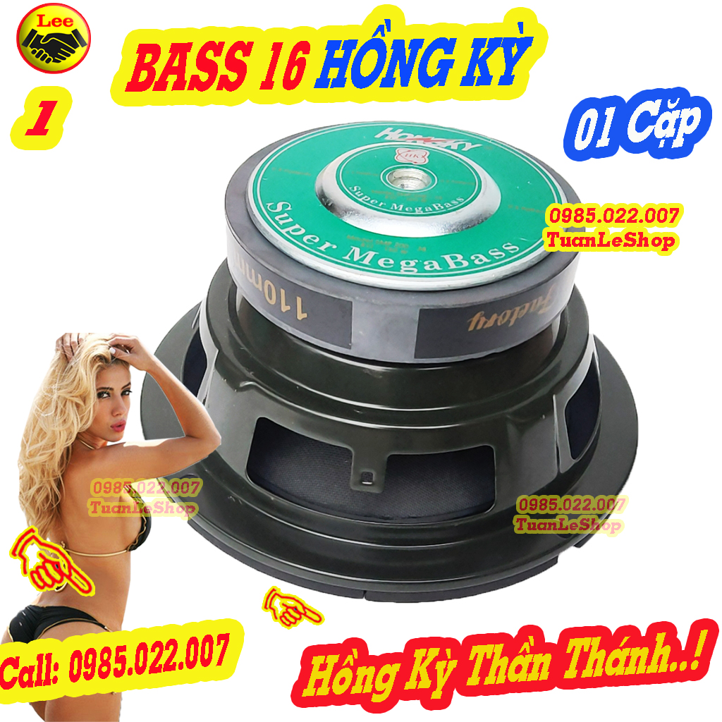 2 loa bass 16 hồng kỳ màng vàng từ 110mm cao cấp - giá 02 chiếc bass 1.6 tấc