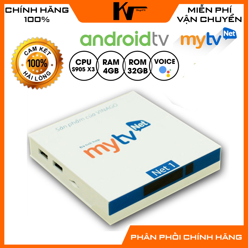 Android TV Box MyTV Net phiên bản Ram 4GB - Rom 32GB, Khiển Voice, Xem truyền hình miễn phí