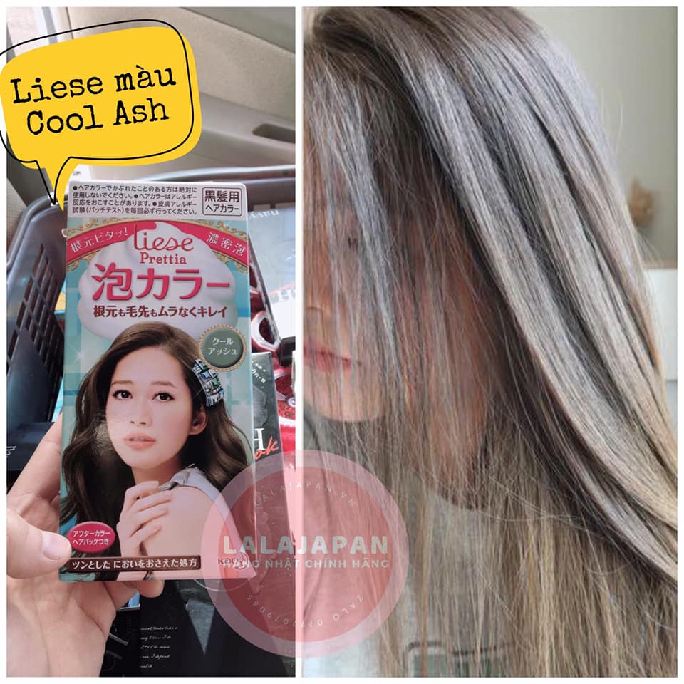 Nhuộm tóc tạo bọt Liese Prettia Nhật Bản màu Cool Ash tro lạnh hiện đại