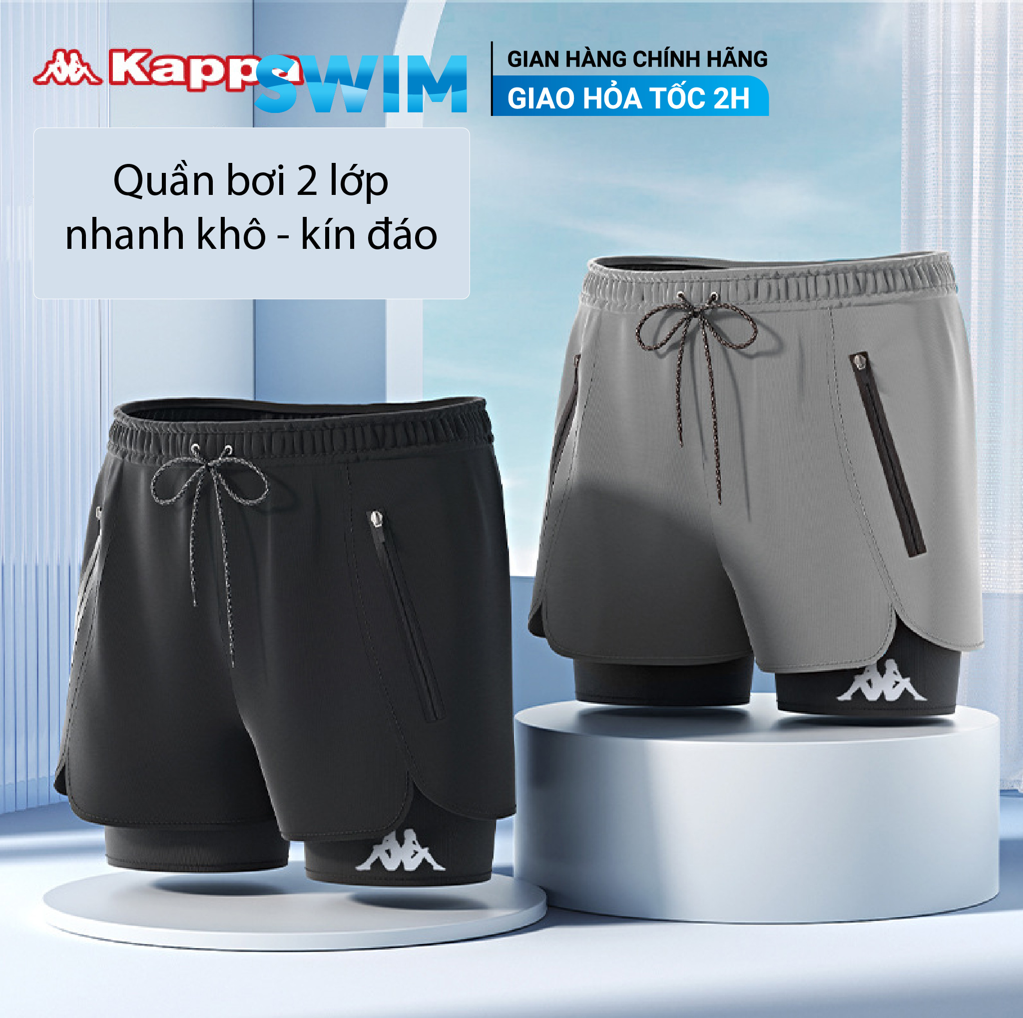 Quần Bơi Nam Kappa Quần Bơi 2 Lớp Nhanh Khô Quần Bơi Cho Nam Quần Bơi Nam 2 Lớp Quần Bơi 2 Lớp Cho Nam 