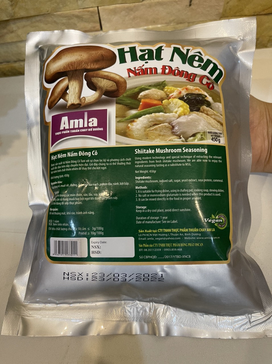 Hạt nêm chay nấm đông cô