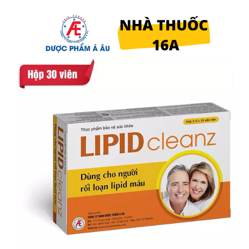 LIPID CLEANZ DƯỢC PHẨM Á ÂU - MIỄN PHÍ VẬN CHUYỂN - DÀNH CHO NGƯỜI RỐI LOẠN LIPID MÁU, TỐT CHO HỆ TIM MẠCH